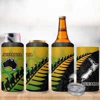Australia New Zealand Rugby 4 in 1 Can Cooler Tumbler Gradient Aboriginal Wallabies and Maori Black Fern LT9 - Polynesian Pride