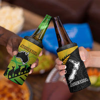 Australia New Zealand Rugby 4 in 1 Can Cooler Tumbler Gradient Aboriginal Wallabies and Maori Black Fern LT9 - Polynesian Pride