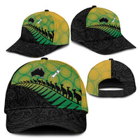 Australia New Zealand Rugby Classic Cap Gradient Aboriginal Wallabies and Maori Black Fern - Polynesian Pride
