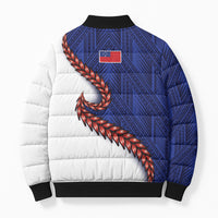 Ula Fala Red Samoa Chief Bomber Puffer Jacket Samoan Art Black Tribal LT9 - Polynesian Pride