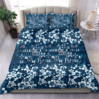 Blue Hawaiian Tapa Tribal Hibiscus Bedding Set LT9 - Polynesian Pride