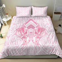 Aotearoa Kowhaiwhai Poutama Pink Motif Bedding Set