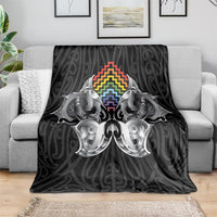 Aotearoa Kowhaiwhai Poutama Rainbow Motif Blanket