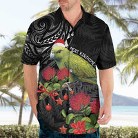 Meri Kirihimete Kakapo Hawaiian Shirt Black Silver Fern Christmas Vibe LT9 - Polynesian Pride