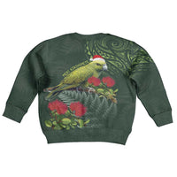 Meri Kirihimete Kakapo Kid Ugly Christmas Sweater Green Silver Fern Christmas Vibe LT9 - Polynesian Pride