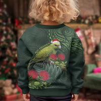 Meri Kirihimete Kakapo Kid Ugly Christmas Sweater Green Silver Fern Christmas Vibe LT9 - Polynesian Pride