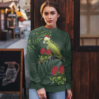 Meri Kirihimete Kakapo Ugly Christmas Sweater Green Silver Fern Christmas Vibe LT9 - Polynesian Pride