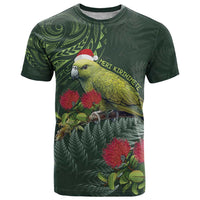 Meri Kirihimete Kakapo T Shirt Green Silver Fern Christmas Vibe LT9 Green - Polynesian Pride