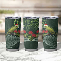 Meri Kirihimete Kakapo Tumbler Cup Green Silver Fern Christmas Vibe LT9 - Polynesian Pride