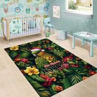 Meri Kirihimete Kakapo Area Rug New Zealand Christmas with Tropical Vibe LT9 - Polynesian Pride