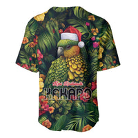 Meri Kirihimete Kakapo Baseball Jersey New Zealand Christmas with Tropical Vibe LT9 - Polynesian Pride