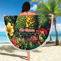 Meri Kirihimete Kakapo Beach Blanket New Zealand Christmas with Tropical Vibe LT9 - Polynesian Pride