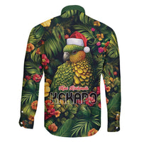 Meri Kirihimete Kakapo Family Matching Long Sleeve Bodycon Dress and Hawaiian Shirt New Zealand Christmas with Tropical Vibe LT9 - Polynesian Pride