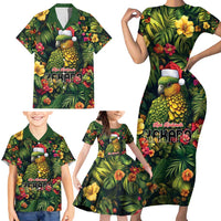 Meri Kirihimete Kakapo Family Matching Short Sleeve Bodycon Dress and Hawaiian Shirt New Zealand Christmas with Tropical Vibe LT9 - Polynesian Pride