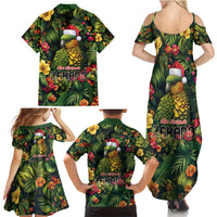 Meri Kirihimete Kakapo Family Matching Summer Maxi Dress and Hawaiian Shirt New Zealand Christmas with Tropical Vibe LT9 - Polynesian Pride