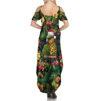 Meri Kirihimete Kakapo Family Matching Summer Maxi Dress and Hawaiian Shirt New Zealand Christmas with Tropical Vibe LT9 - Polynesian Pride