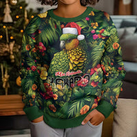 Meri Kirihimete Kakapo Kid Ugly Christmas Sweater New Zealand Christmas with Tropical Vibe LT9 - Polynesian Pride