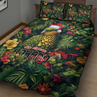 Meri Kirihimete Kakapo Quilt Bed Set New Zealand Christmas with Tropical Vibe LT9 - Polynesian Pride