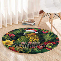 Meri Kirihimete Kakapo Round Carpet New Zealand Christmas with Tropical Vibe LT9 - Polynesian Pride