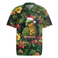 Meri Kirihimete Kakapo Rugby Jersey New Zealand Christmas with Tropical Vibe LT9 Green - Polynesian Pride