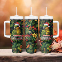 Meri Kirihimete Kakapo Tumbler With Handle New Zealand Christmas with Tropical Vibe LT9 - Polynesian Pride