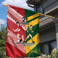 Australia-Tonga Rugby Pacific Custom Garden Flag The Kangaroos and Mate Ma'a Tonga