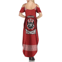 Tonga Rugby XIII Custom Family Matching Summer Maxi Dress and Hawaiian Shirt Mate Ma'a Tonga with Ngatu Pattern LT9 - Polynesian Pride