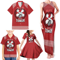 Tonga Rugby XIII Custom Family Matching Tank Maxi Dress and Hawaiian Shirt Mate Ma'a Tonga with Ngatu Pattern LT9 - Polynesian Pride