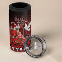 Custom Tonga 676 Haamonga a Maui 4 in 1 Can Cooler Tumbler Tongan Sipi Tau Unique Dance LT9 - Polynesian Pride