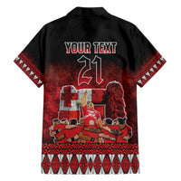 Custom Tonga 676 Haamonga a Maui Family Matching Off The Shoulder Long Sleeve Dress and Hawaiian Shirt Tongan Sipi Tau Unique Dance LT9 - Polynesian Pride