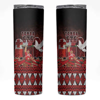 Custom Tonga 676 Haamonga a Maui Skinny Tumbler Tongan Sipi Tau Unique Dance LT9 Red - Polynesian Pride