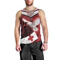 Custom Tonga XIII Rugby Tribal Tattoo Men Tank Top Mate Ma'a Tonga Kupesi Ngatu Grunge Style LT9 - Polynesian Pride