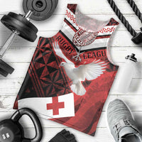 Custom Tonga XIII Rugby Tribal Tattoo Men Tank Top Mate Ma'a Tonga Kupesi Ngatu Grunge Style LT9 - Polynesian Pride