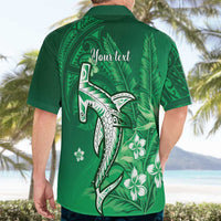 Personalized Hawaiian Maori Hammerhead Shark Hawaiian Shirt Omaomao Plumeria - Polynesian Pride