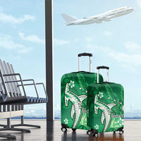 Personalized Hawaiian Maori Hammerhead Shark Luggage Cover Omaomao Plumeria - Polynesian Pride