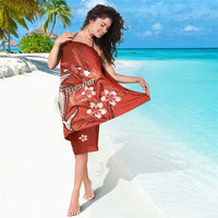 Personalized Hawaiian Maori Hammerhead Shark Sarong Ulaula Plumeria - Polynesian Pride
