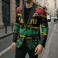 Vanuatu 46th Year Anniversary Blazer 30 July 1980 Hibiscus Seamless Pattern