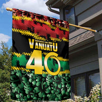 Vanuatu 46th Year Anniversary Garden Flag 30 July 1980 Hibiscus Seamless Pattern