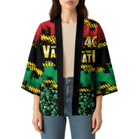 Vanuatu 46th Year Anniversary Kimono 30 July 1980 Hibiscus Seamless Pattern