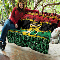 Vanuatu 46th Year Anniversary Quilt 30 July 1980 Hibiscus Seamless Pattern