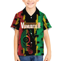 Vanuatu 46th Year Anniversary Hawaiian Shirt Tamtam Slit Drums Long God Yumi Stanap
