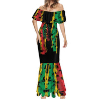 Vanuatu 46th Year Anniversary Mermaid Dress Tamtam Slit Drums Long God Yumi Stanap LT9 - Polynesian Pride