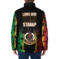 Vanuatu 46th Year Anniversary Padded Jacket Tamtam Slit Drums Long God Yumi Stanap