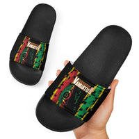 Vanuatu 46th Year Anniversary Slide Sandals Tamtam Slit Drums Long God Yumi Stanap