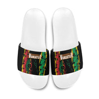 Vanuatu 46th Year Anniversary Slide Sandals Tamtam Slit Drums Long God Yumi Stanap