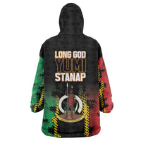 Vanuatu 46th Year Anniversary Wearable Blanket Hoodie Tamtam Slit Drums Long God Yumi Stanap LT9 - Polynesian Pride