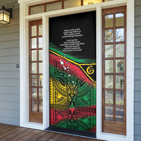 Vanuatu 46th Year Anniversary Door Cover Vintage Grunge Vanuatu Flag Heritage