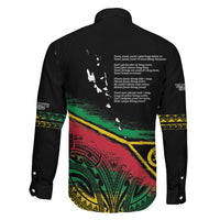 Vanuatu 46th Year Anniversary Family Matching Off Shoulder Short Dress and Hawaiian Shirt Vintage Grunge Vanuatu Flag Heritage LT9 - Polynesian Pride