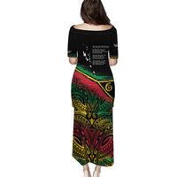 Vanuatu 46th Year Anniversary Family Matching Puletasi and Hawaiian Shirt Vintage Grunge Vanuatu Flag Heritage LT9 - Polynesian Pride