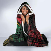 Vanuatu 46th Year Anniversary Hooded Blanket Vintage Grunge Vanuatu Flag Heritage